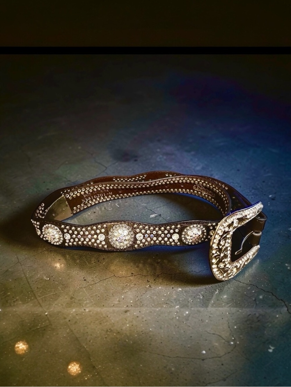 Crystal Studded Belt, 36”